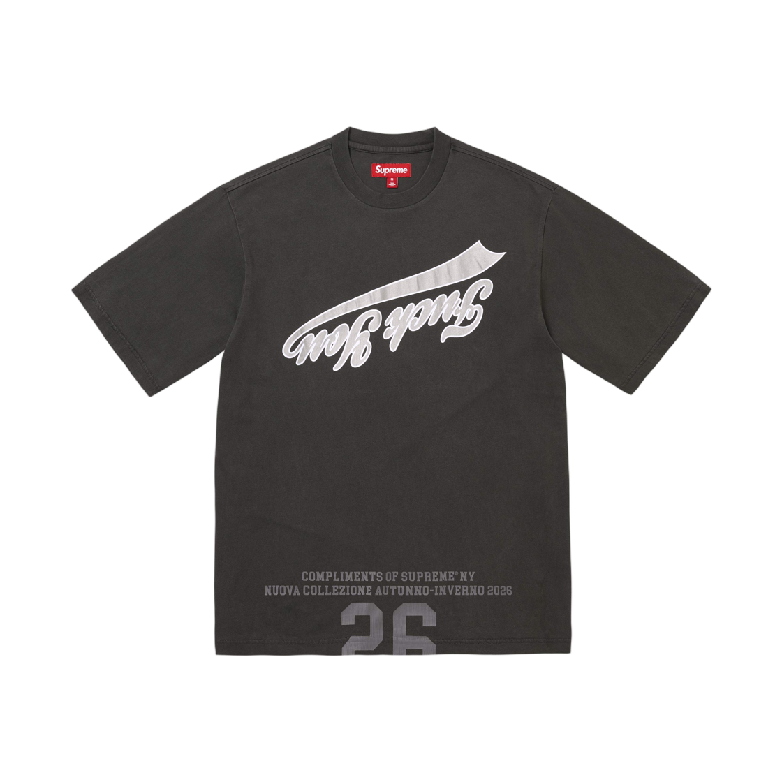 - Supreme Cracked Flipped S/S Top Black - 26FW