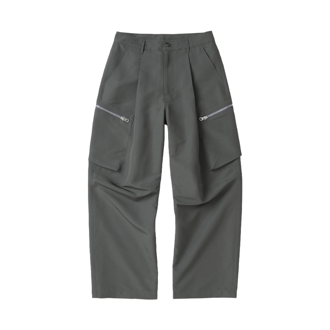 니티드 테크 지퍼 카고 팬츠 차콜(Knitted Tech Zipper Cargo Pants Charcoal)