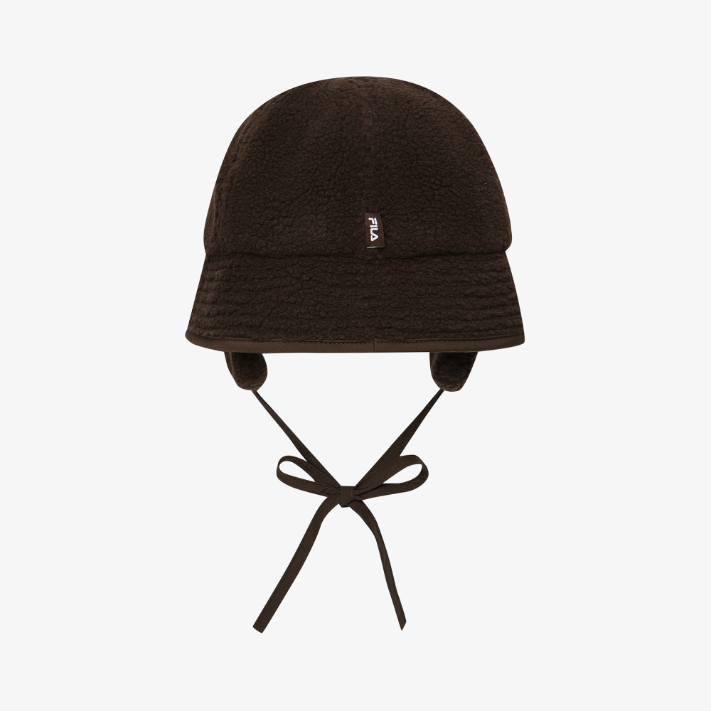 [5% 적립] 휠라 뽀글이 귀달이 돔햇 다크브라운([5% 적립] FILA Fleece Earflap Dome Hat Dark Brown) - 4