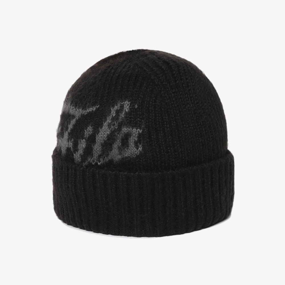 [5% 적립] 휠라 컬시브 미드 비니 블랙([5% 적립] FILA Cursive Mid Beanie Black) - 4