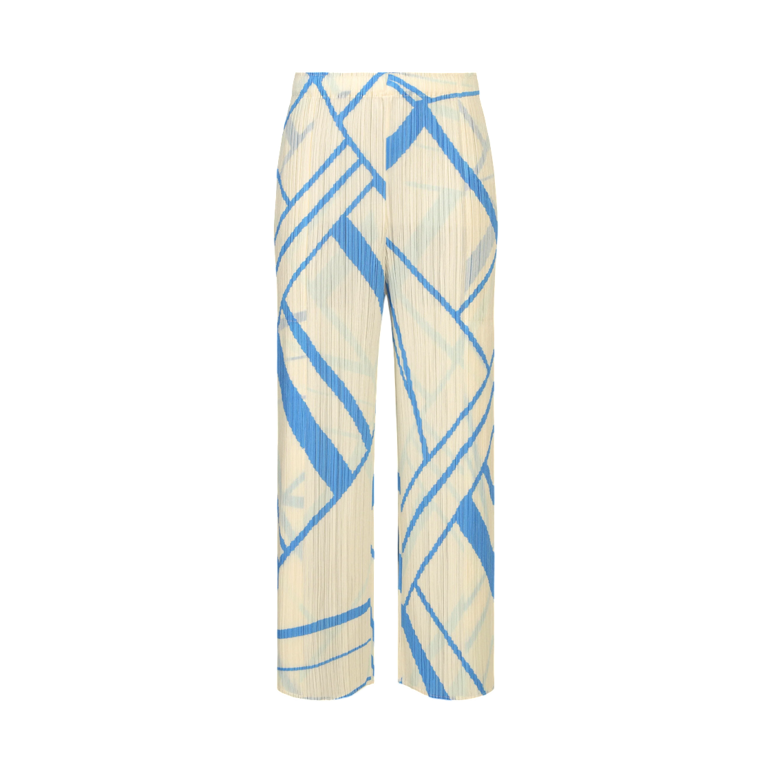 PP63-JF684-02 (W) Pleats Please Issey Miyake Fold Line Pants Off White