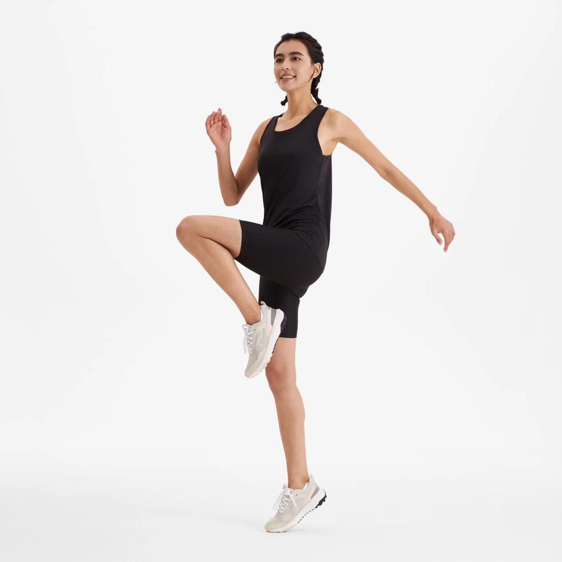 데카트론 여성 러닝 싱글렛 런 100 스모크 블랙(Decathlon Women's Running Singlet Run 100 Smoke Black) - 5