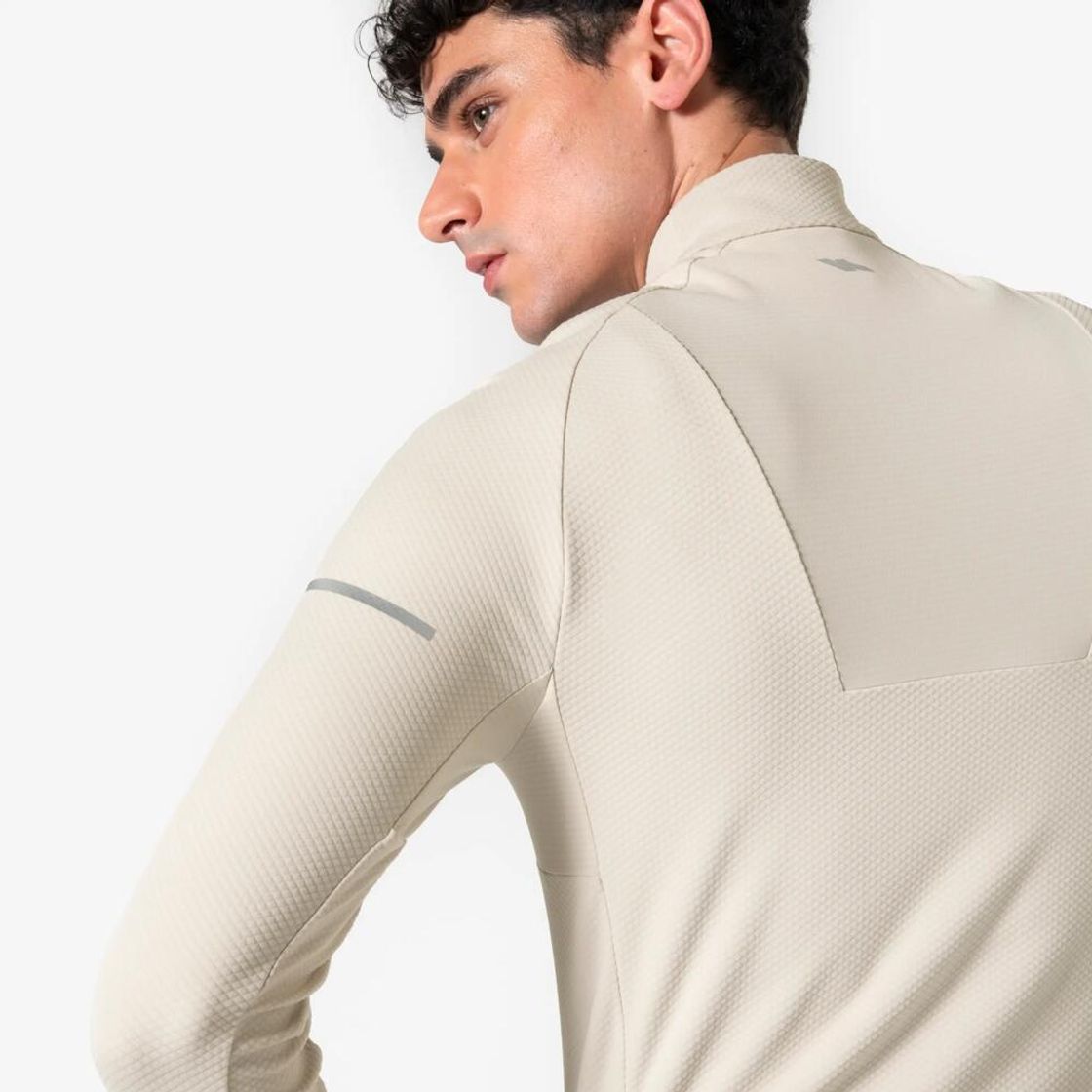 데카트론 남성 하프집 러닝 긴팔 티 런 웜 900 린넨 베이지(Decathlon Men's Half-Zip Running Long-Sleeved T-shirt Run Warm 900 Linen Beige) - 9