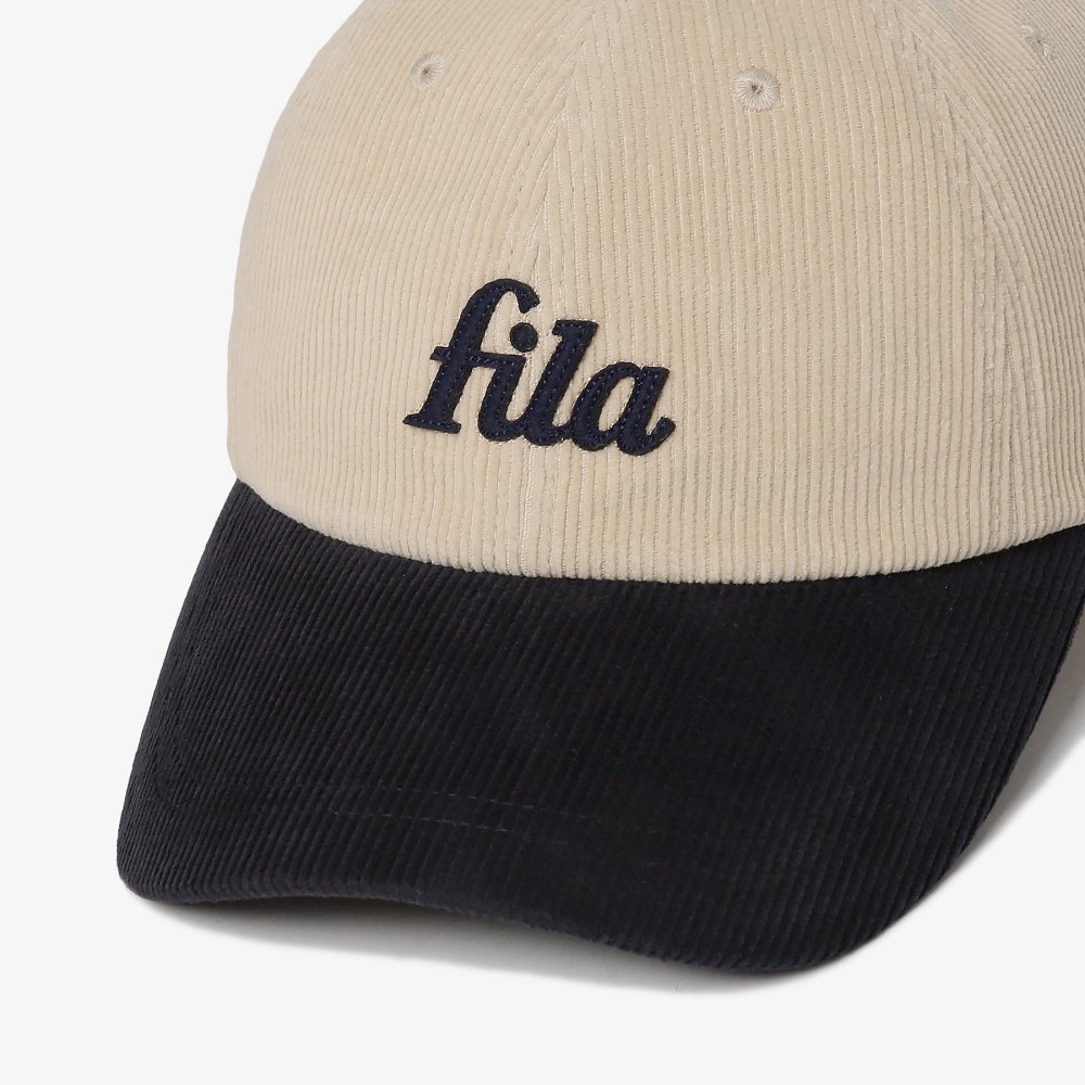 [5% 적립] 휠라 코듀로이 베이직 로고 볼캡 베이지([5% 적립] FILA Corduroy Basic Logo Ball Cap Beige) - 2