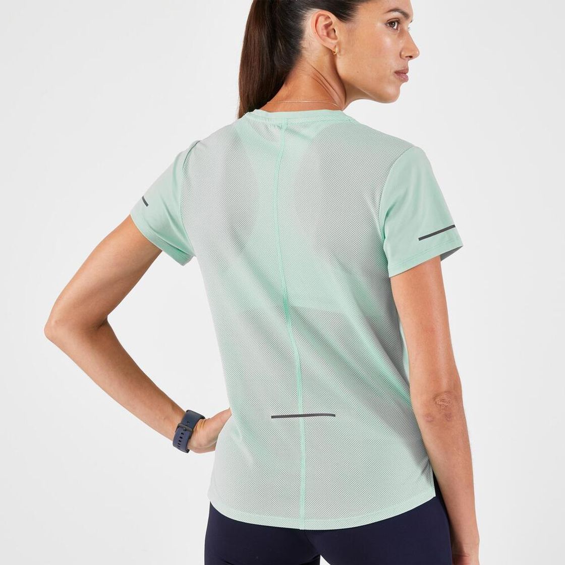 데카트론 여성 러닝 반팔 티 런 드라이 500 프로즌 그린(Decathlon Women's Running Short-Sleeved T-shirt Run Dry 500 Frozen Green) - 9