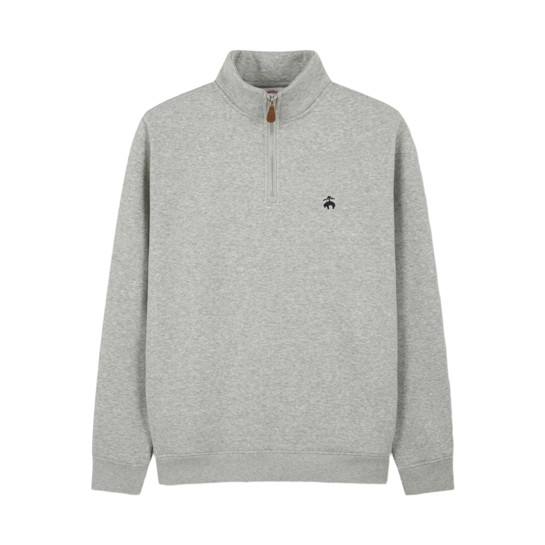 BBNUMBG301-ZGR BrooksBrothers Half Zip Sweat Shirt Grey