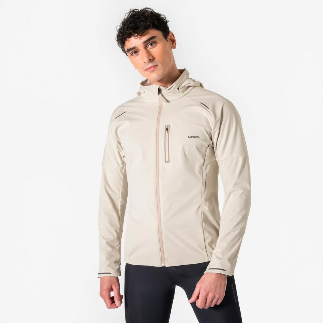 데카트론 남성 러닝 장갑일체형 자켓 런 웜 900 린넨 베이지(Decathlon Men's Running Jacket with Built-in Gloves Run Warm 900 Linen Beige) - 2