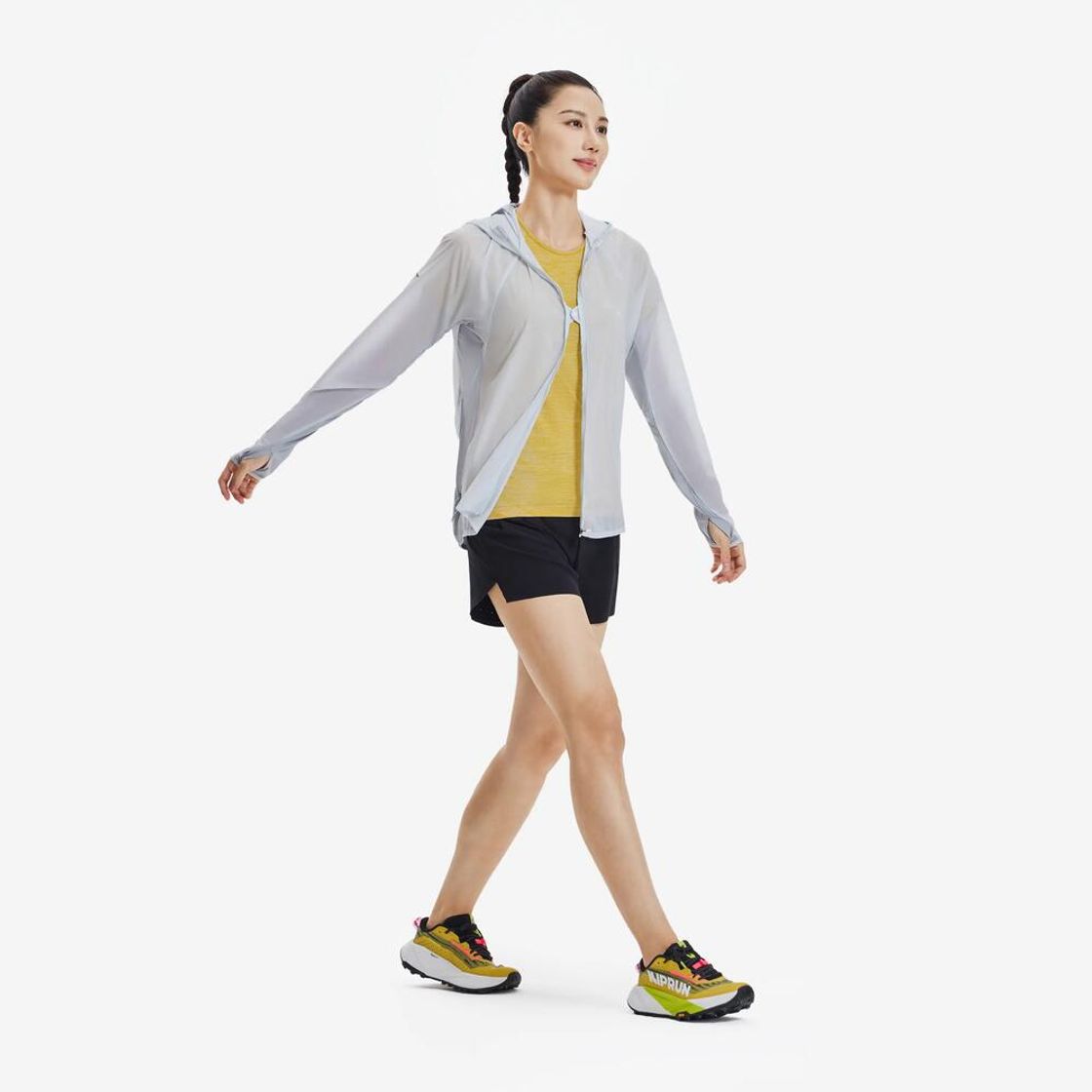 데카트론 여성 울트라라이트 트레일러닝 윈드 자켓 런 900 딜리케이트 블루(Decathlon Women's Ultralight Trail Running Wind Jacket Run 900 Delicate Blue) - 5