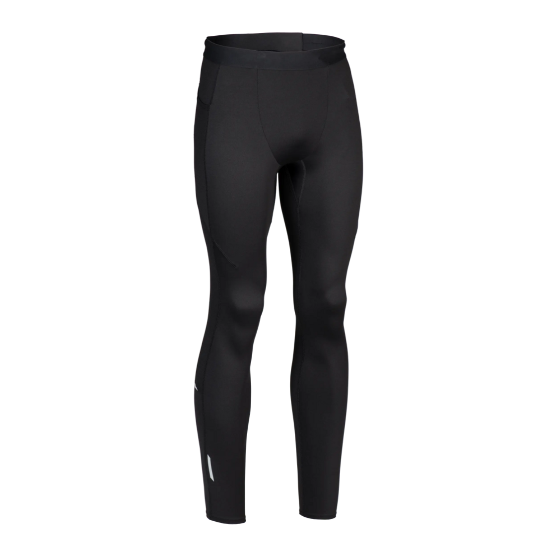 8995156 Decathlon Men's Running Tights Run Dry Flow Smoke Black