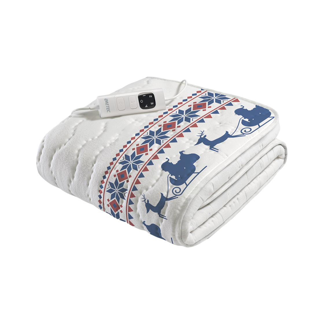 이메텍 프리미엄 순면 전기요 싱글 IMO-908V (산타) 4T(IMETEC Premium Cotton Electric Blanket Single IMO-908V (Santa) 4T)