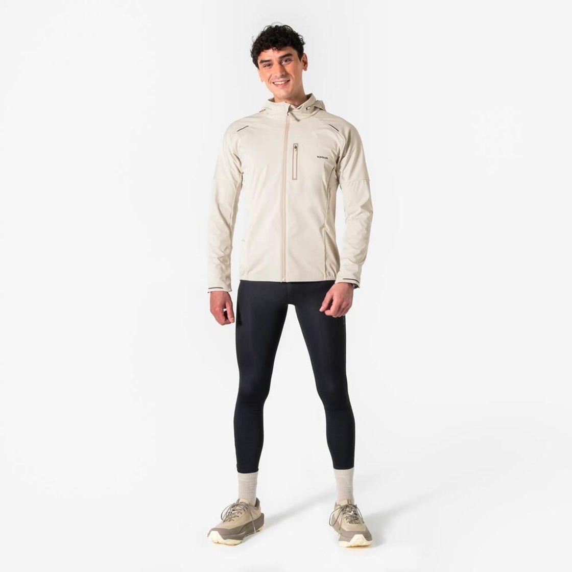 데카트론 남성 러닝 장갑일체형 자켓 런 웜 900 린넨 베이지(Decathlon Men's Running Jacket with Built-in Gloves Run Warm 900 Linen Beige) - 4