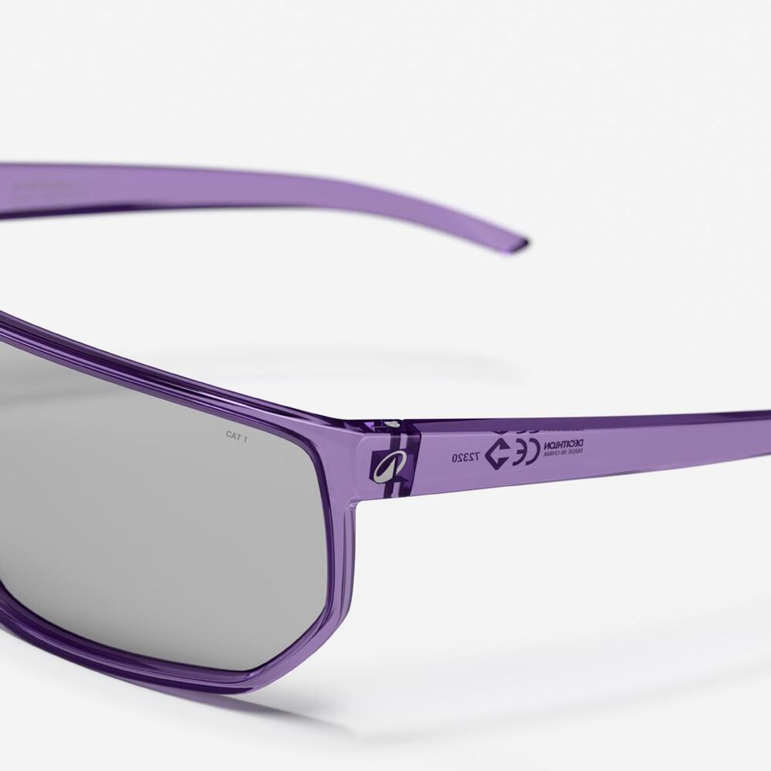 데카트론 스포츠 단일 렌즈 선글라스 액티브 500 위스티리어 퍼플(Decathlon Sports Single Lens Sunglasses Active 500 Wisteria Purple) - 9