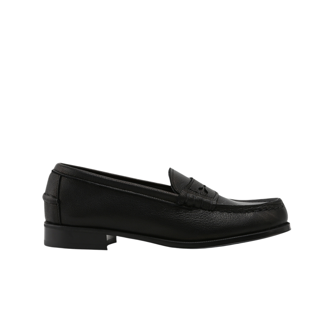 HRT-GT304-BK Haruta HS-GT304 Black Goat Skin Penny Loafers
