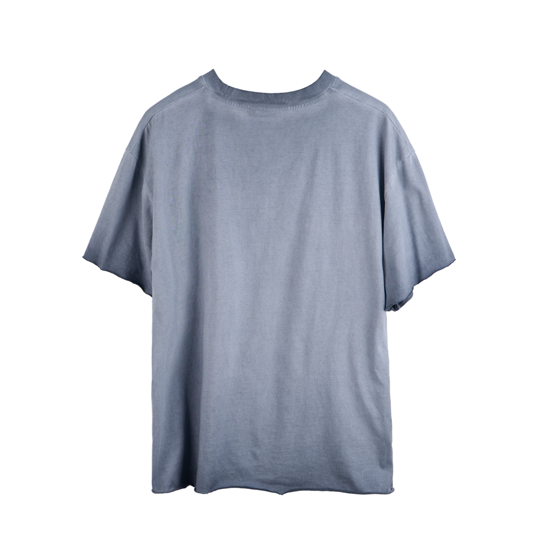 폴리테루 포그 1/2 티 로우 컷 하드 워시드 네이비(Polyteru Fog 1/2 Tee Raw Cut Hard Washed Navy) - 2