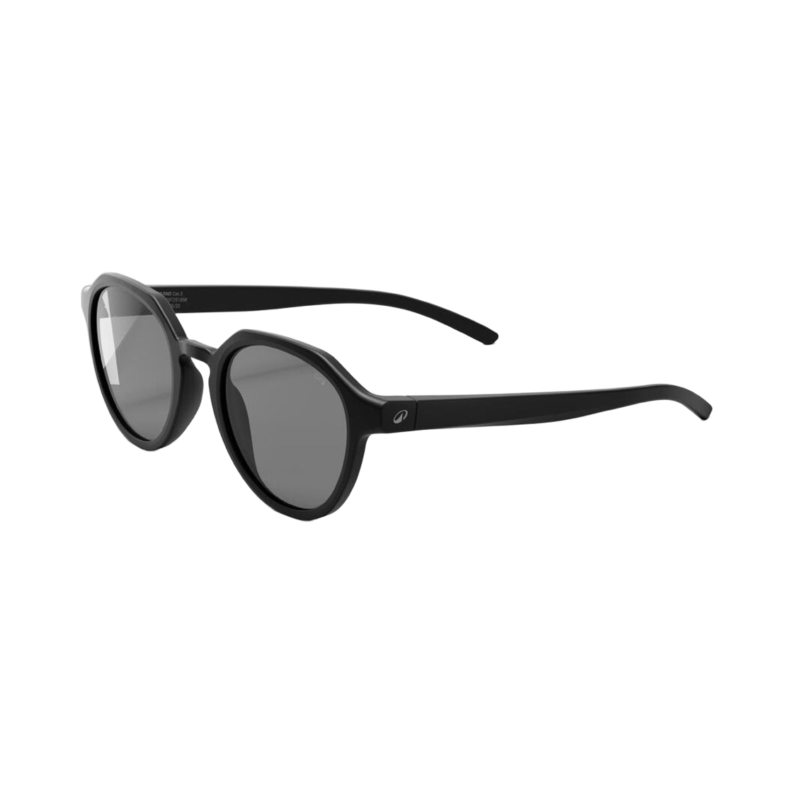 8942035 Decathlon Sports Round Sunglasses Active 500 Smoke Black