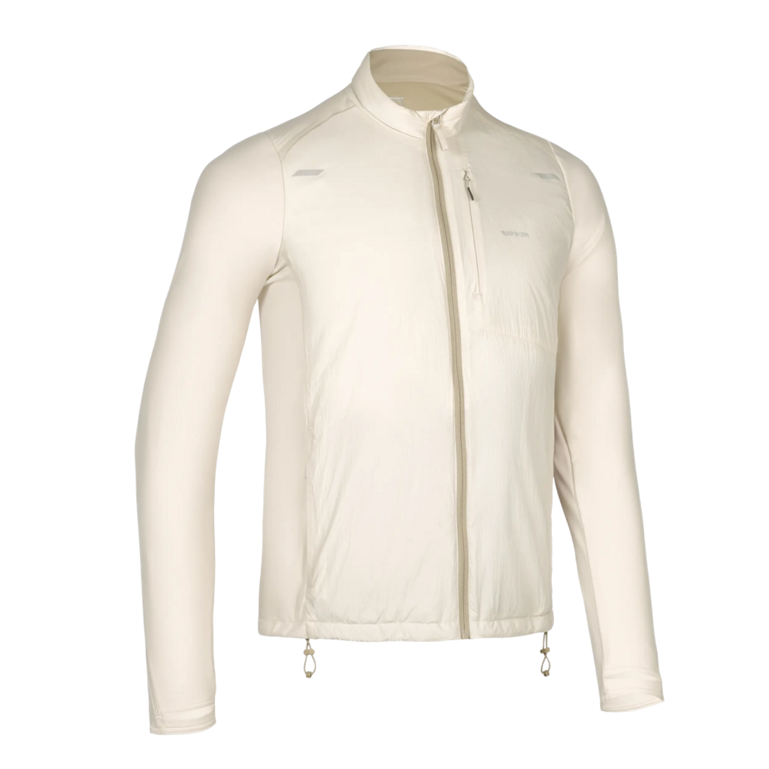 8995154 Decathlon Men's Running Jacket Run Warm Flow Linen Beige