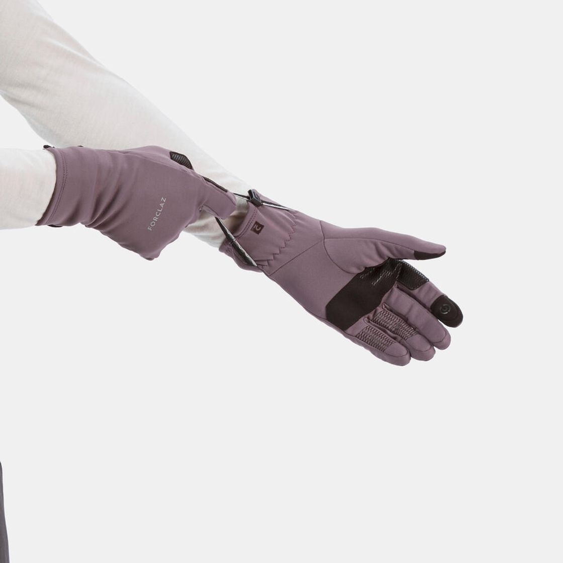 데카트론 성인 터치스크린 등산 스트레치 장갑 MT500 쿼츠 브라운(Decathlon Adult Touchscreen Stretch Hiking Gloves MT500 Quartz Brown) - 3