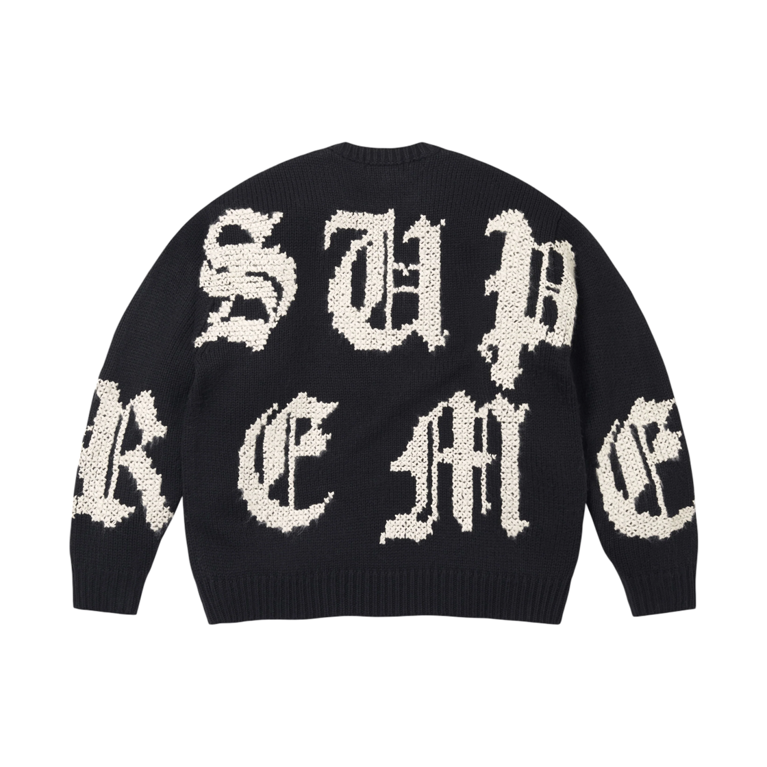 - Supreme Cross Stitch Logo Sweater Black - 26FW