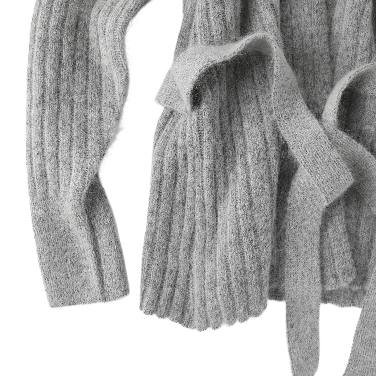 울리카 상투스 로프 니트 가디건 멜란지 그레이- 26FW(Ulika Sanctus Rope Knit Cardigan Melange Grey- 26FW) - 3