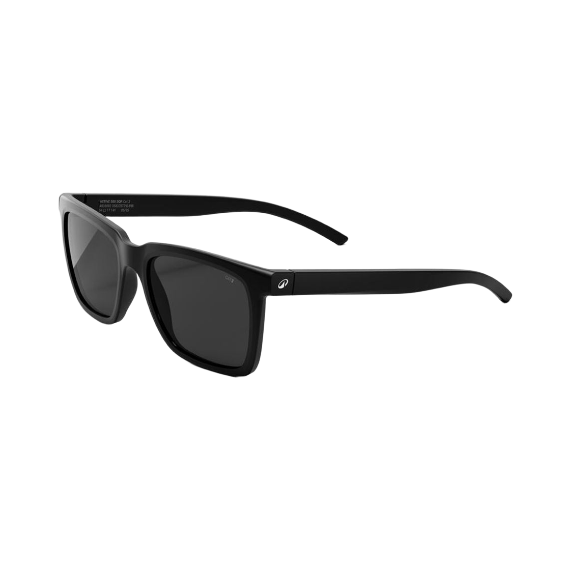 8940649 Decathlon Sports Square Sunglasses Active 500 Graphite Black