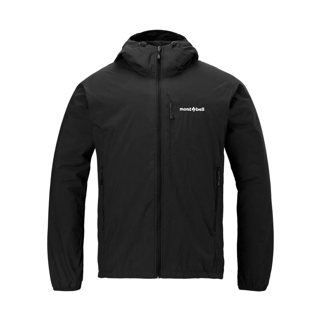 1106817 Montbell Light Shell Hooded Jacket Black