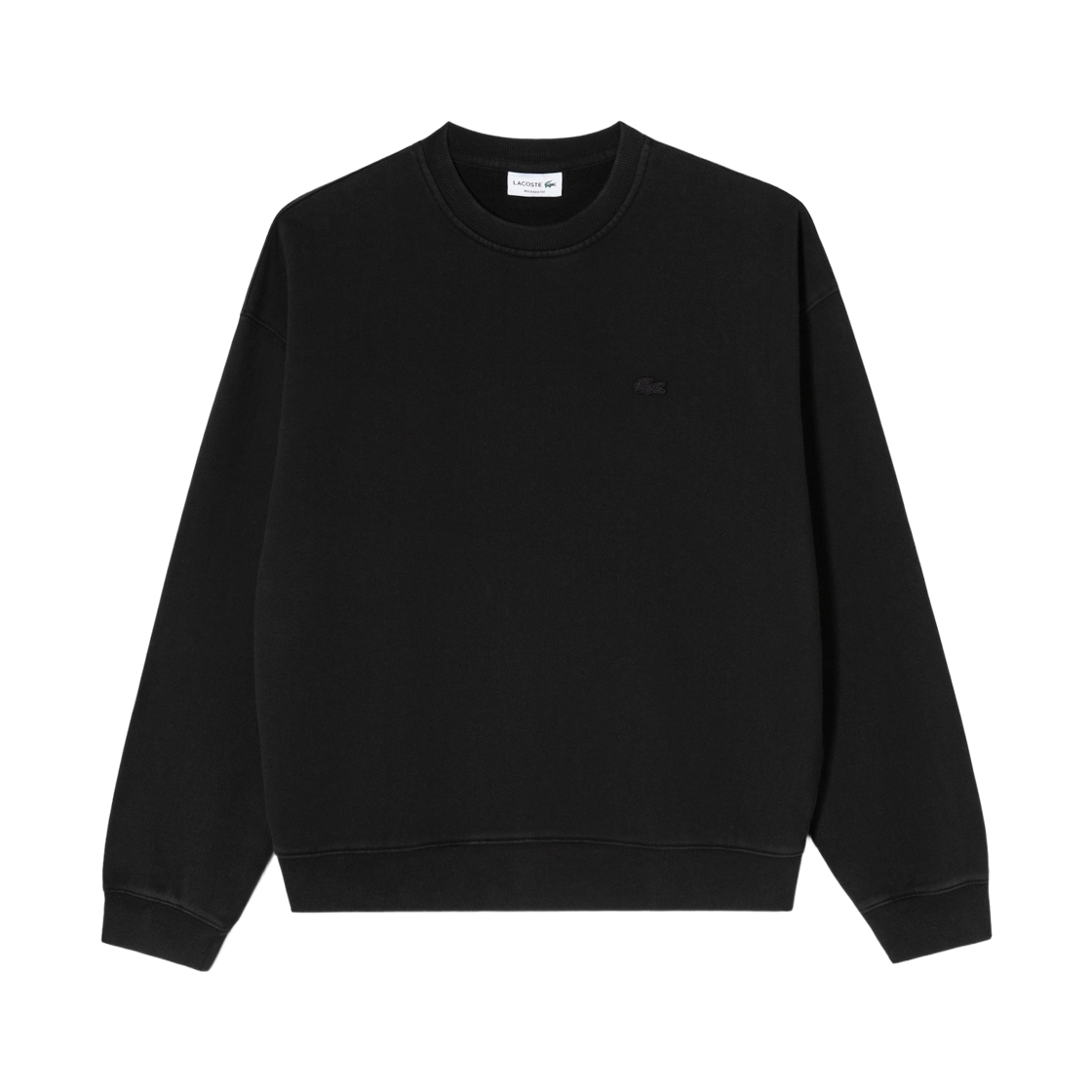 SH270E-56N-031 Lacoste Washing Crewneck Sweatshirt Black