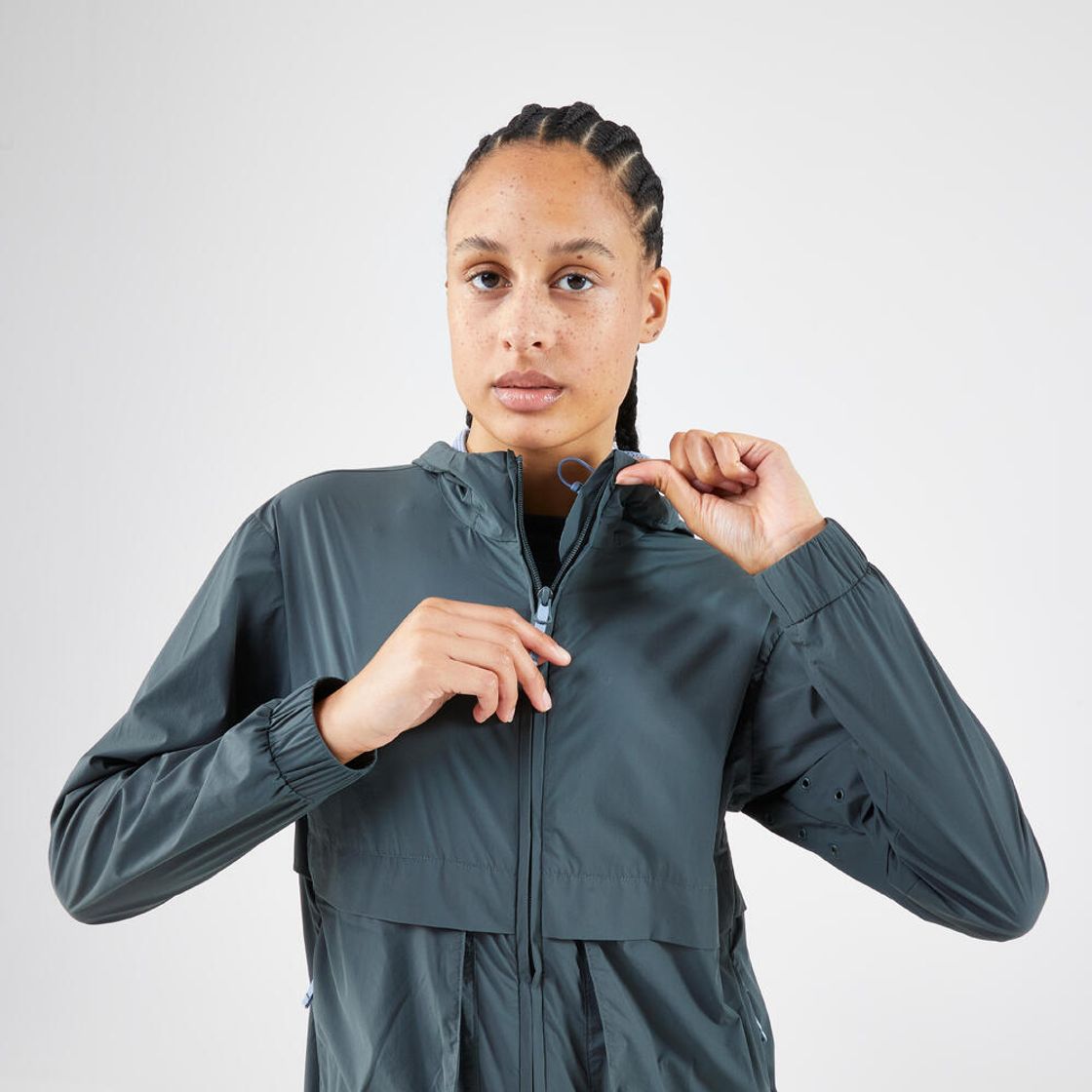 데카트론 여성 러닝 경량 윈드 자켓 런 500 스모크 그린(Decathlon Women's Running Lightweight Wind Jacket Run 500 Smoke Green) - 5