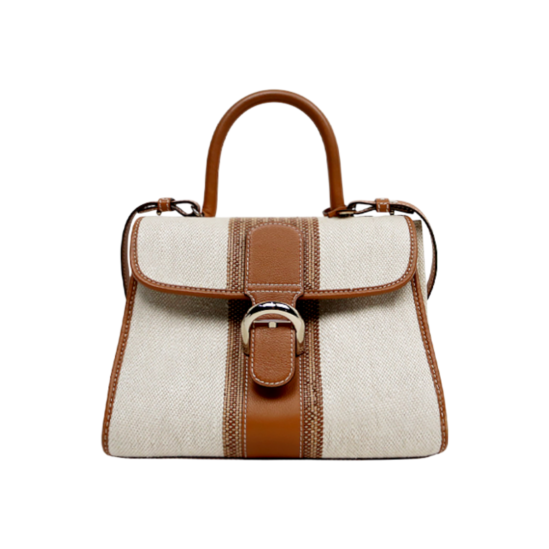 ITEVVTQM5RSO Delvaux Beige Canvas Brillant MM