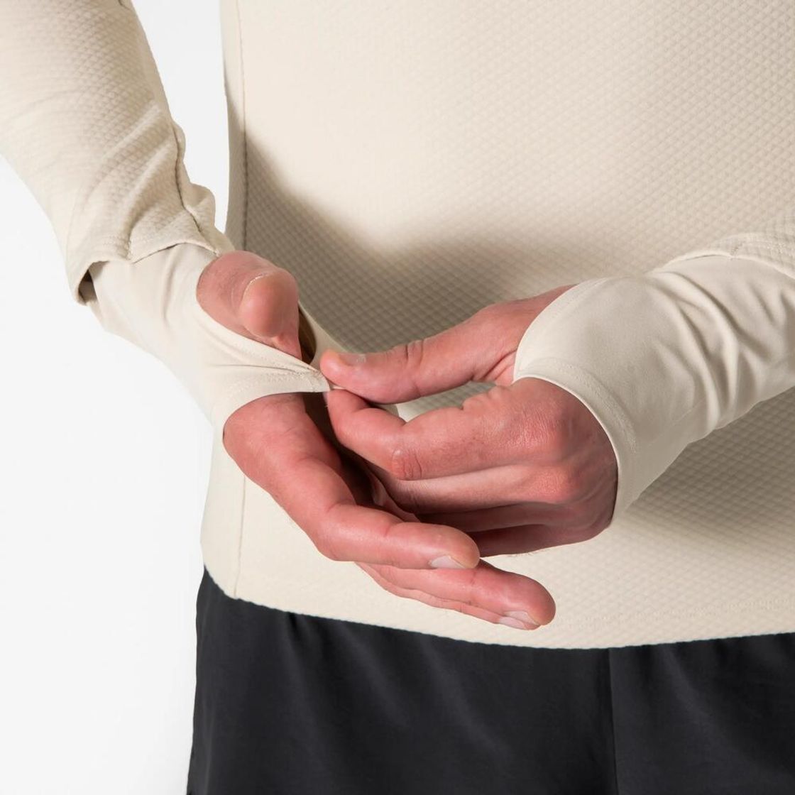 데카트론 남성 하프집 러닝 긴팔 티 런 웜 900 린넨 베이지(Decathlon Men's Half-Zip Running Long-Sleeved T-shirt Run Warm 900 Linen Beige) - 10