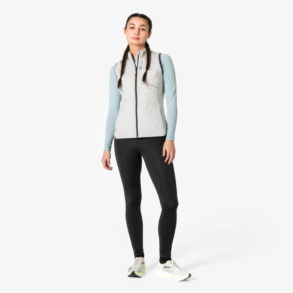 데카트론 여성 러닝 패딩 베스트 런 웜 500 미네랄 그레이(Decathlon Women's Running Padded Vest Run Warm 500 Mineral Grey) - 4