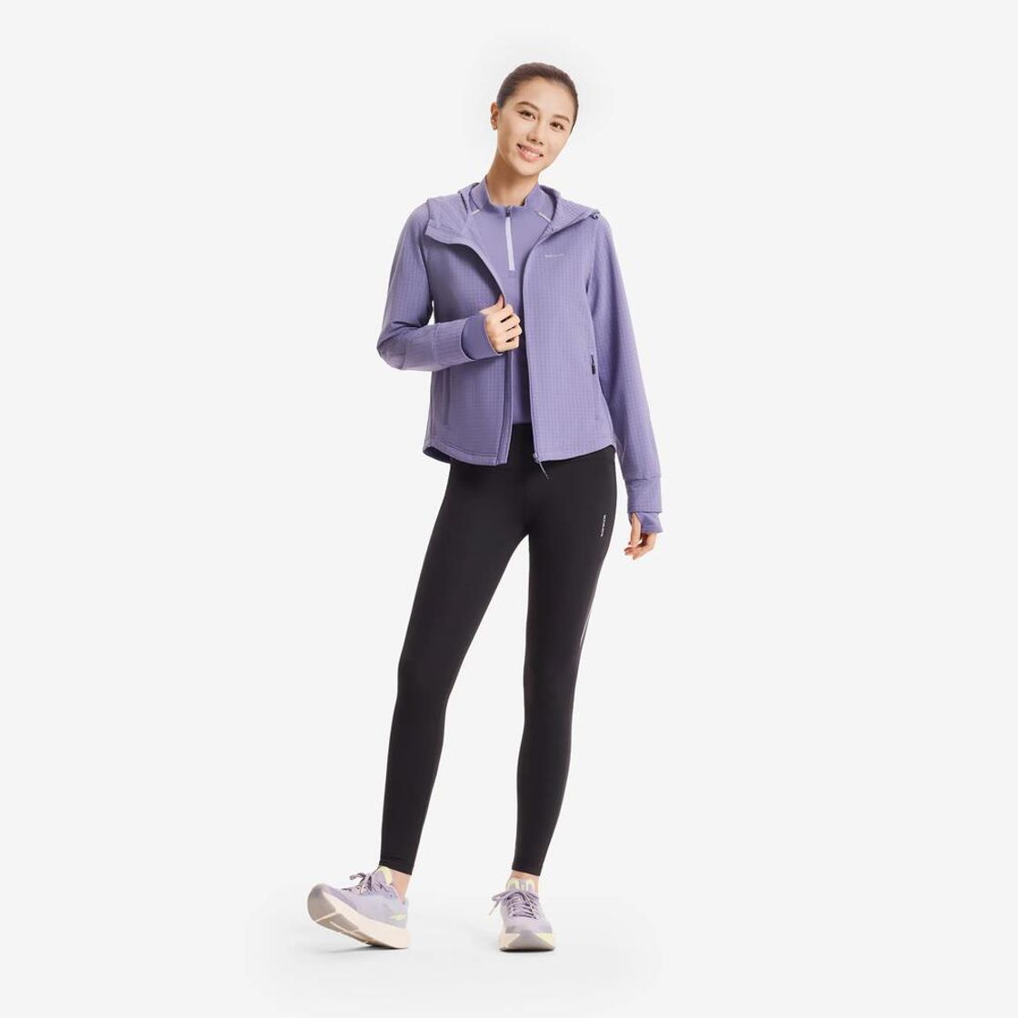 데카트론 여성 러닝 자켓 런 웜 500 포기 퍼플(Decathlon Women's Running Jacket Run Warm 500 Foggy Purple) - 5