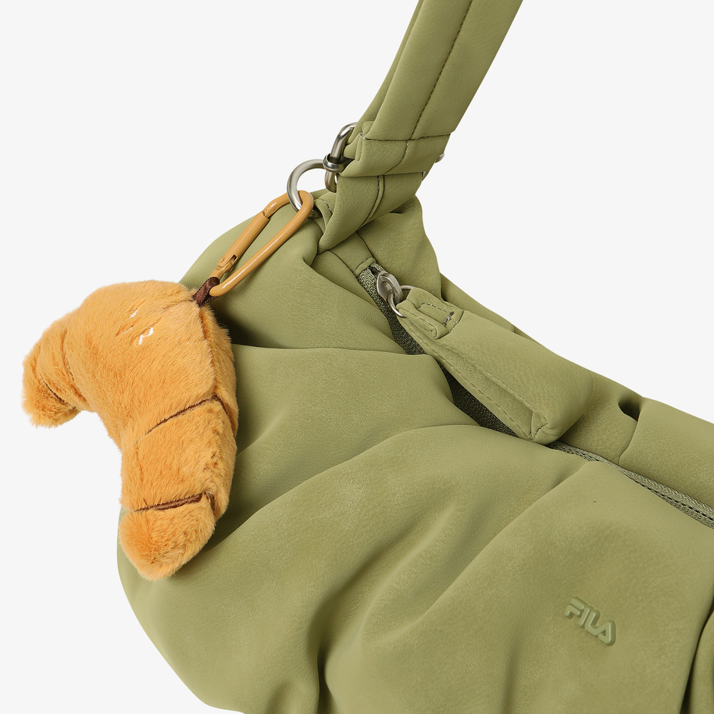 [5% 적립] 휠라 푸퍼 소금빵백 (빵 키링 set) 라이트카키([5% 적립] FILA Puffer Salt Bread Bag (Keyring Set) Light Khaki) - 5