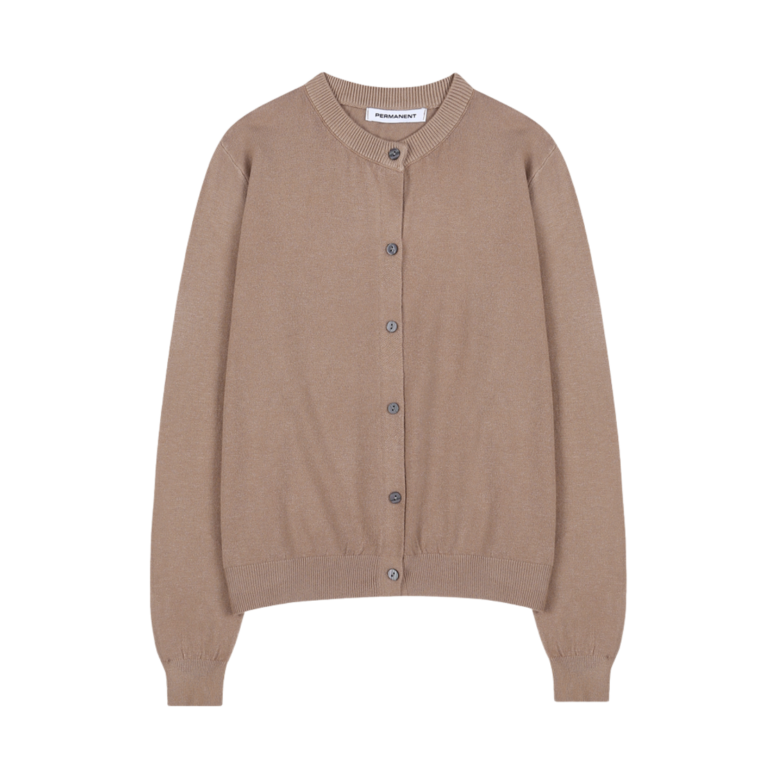 26PA043 Permanent Archive Air Flex Round Cardigan Brown