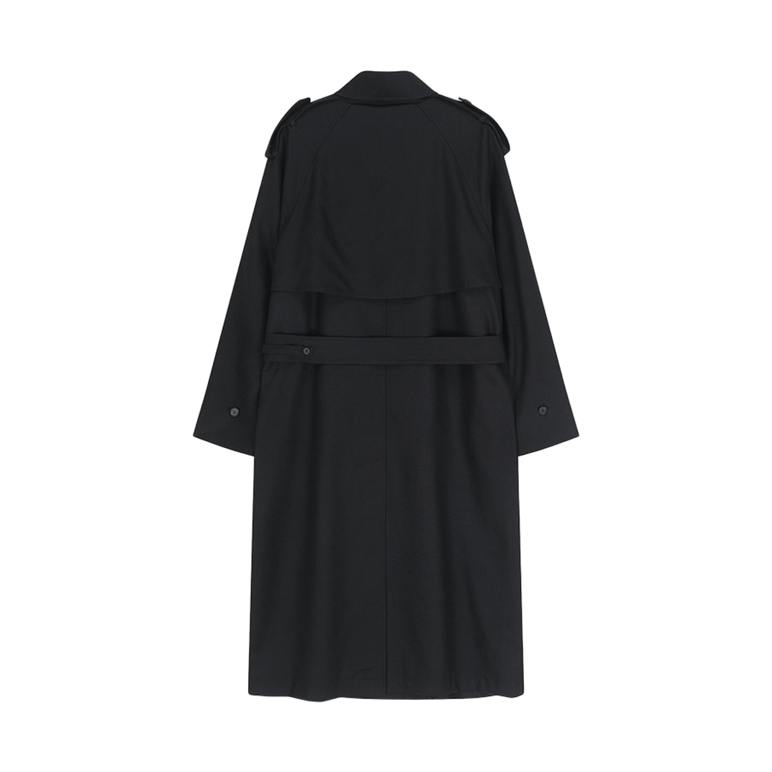 비자비 울 트렌치 코트 블랙(VIS A VIS Wool Trench Coat Black) - 2