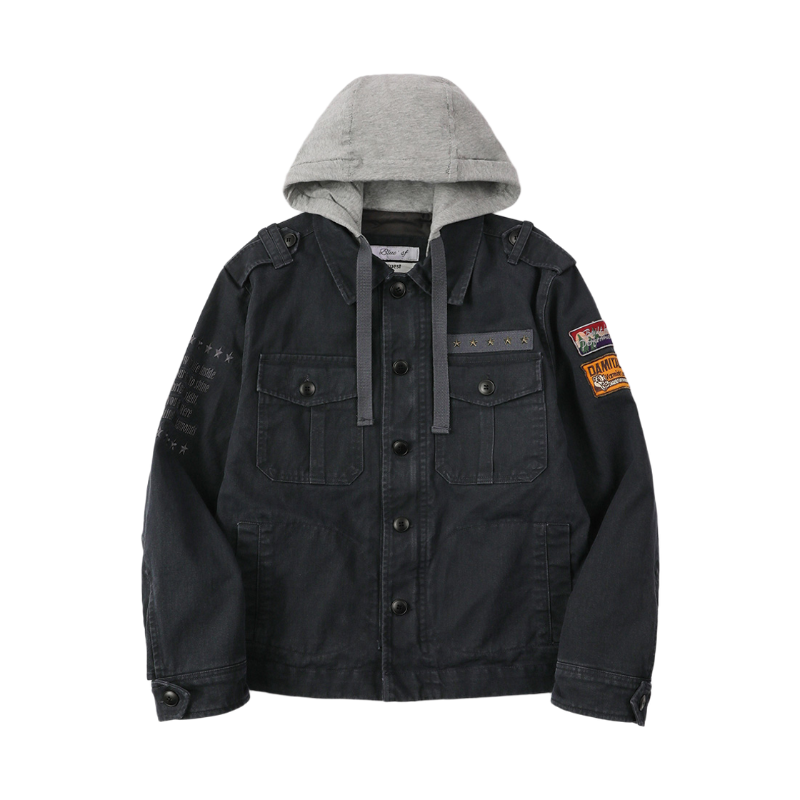 블루 선플라워 빈티지 워시드 후드 자켓 차콜(Blue Sunflower Vintage Washed Hoodie Jacket Ch)
