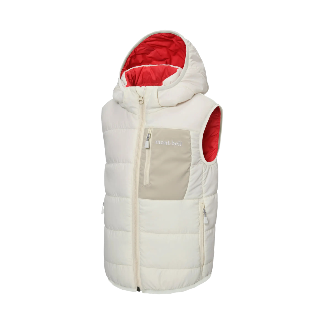 1101765 (Kids) Montbell Thermawrap Hooded Vest Ivory