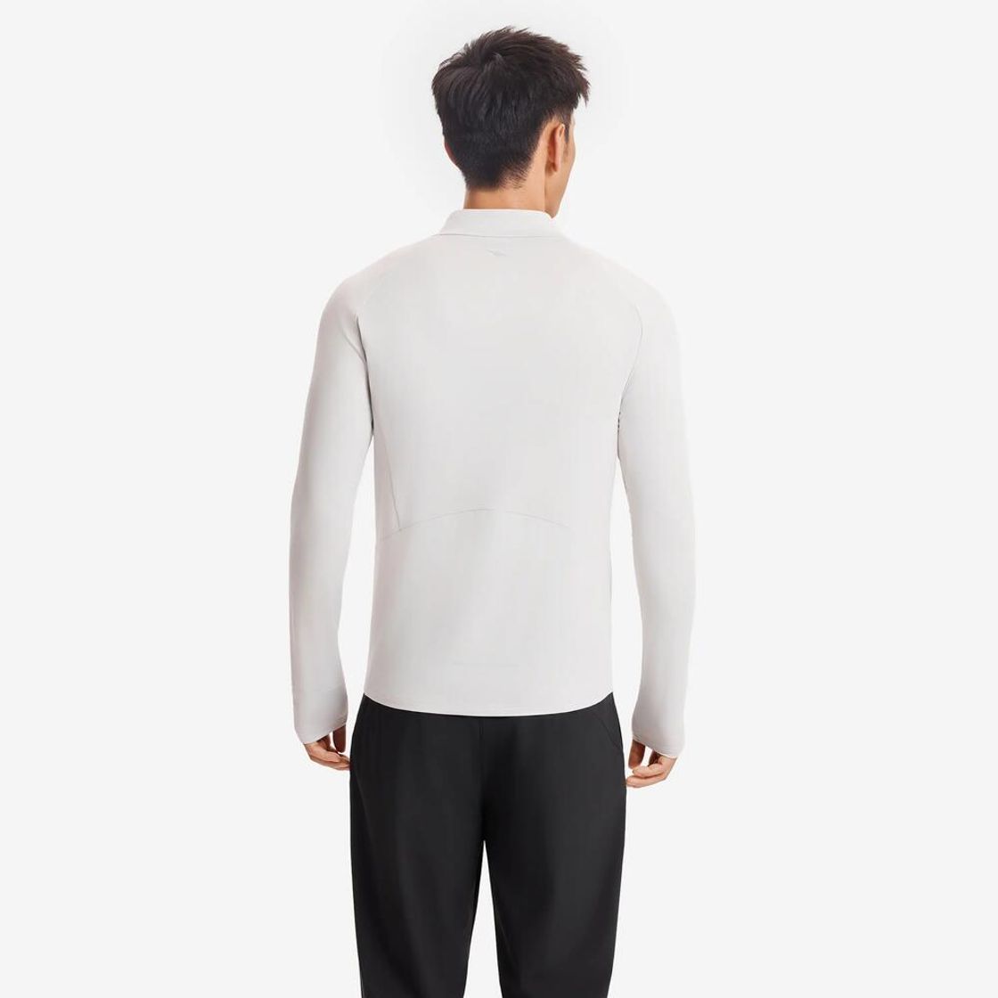 데카트론 남성 하프집 러닝 긴팔 티 런 드라이 500 페블 그레이(Decathlon Men's Half-Zip Running Long-Sleeved T-shirt Run Dry 500 Pebble Grey) - 6