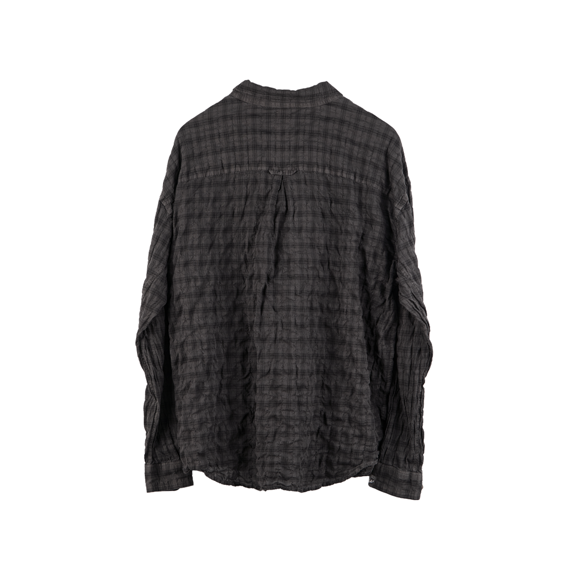 폴리테루 컨트리 체크 셔츠 (재패니즈 패브릭) 차콜 브라운(Polyteru Country Check Shirt (Japanese Fabric) Charcoal Brown) - 2