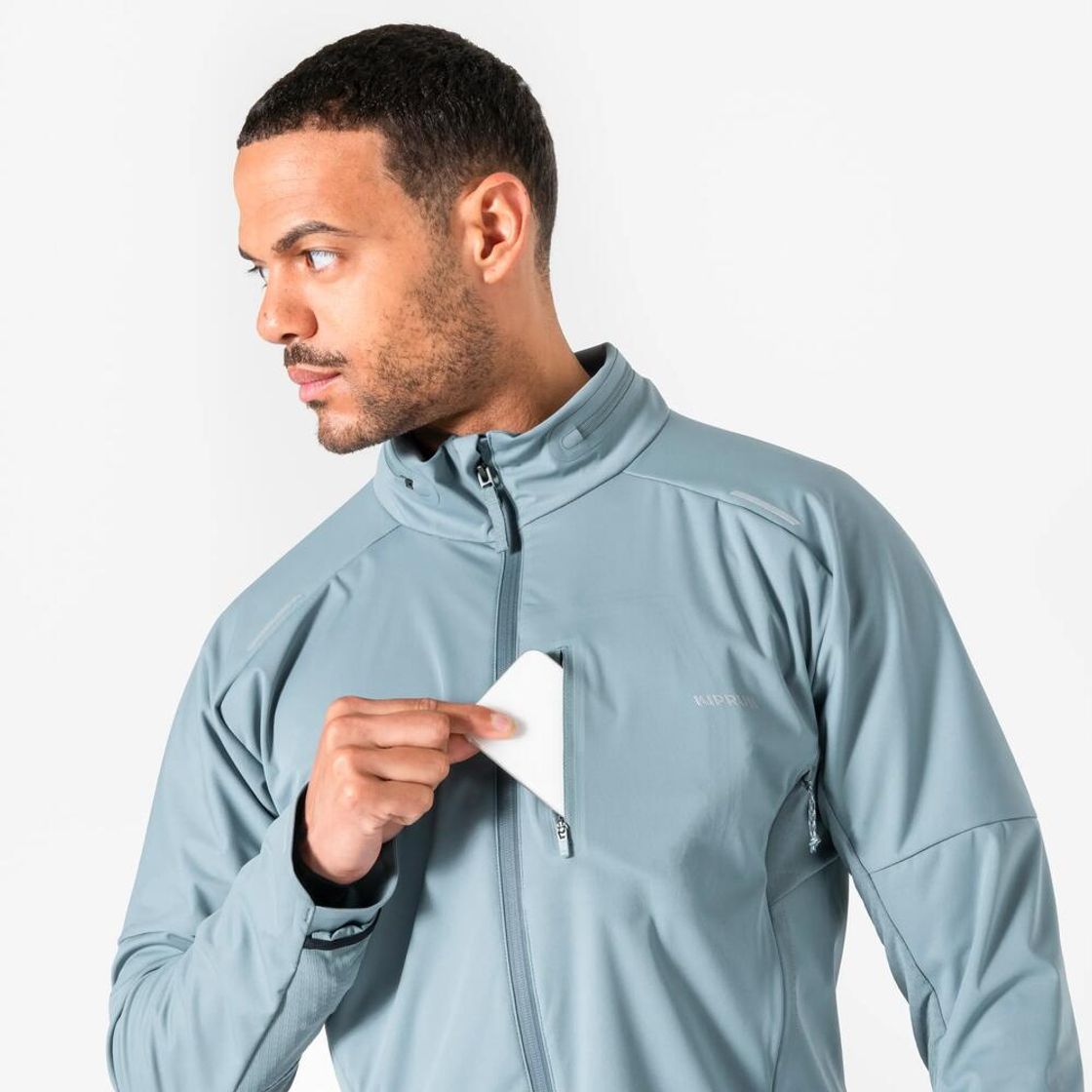 데카트론 남성 러닝 장갑일체형 자켓 런 웜 900 리버 그레이(Decathlon Men's Running Jacket with Built-in Gloves Run Warm 900 River Grey) - 7
