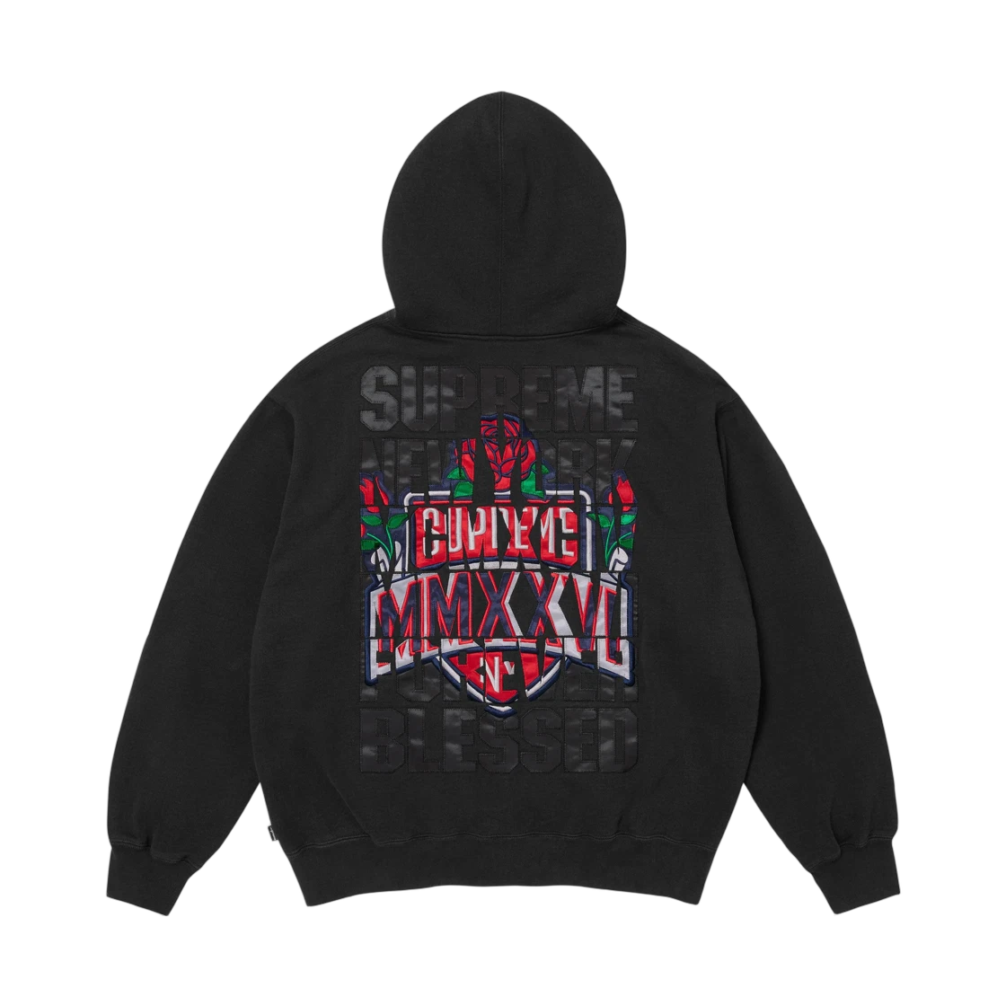 Supreme Supreme Blessed Applique Zip Up Hooded Sweatshirt Black - 26FW · XXL