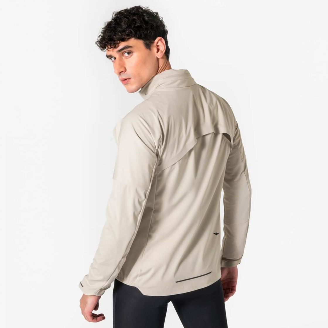 데카트론 남성 러닝 장갑일체형 자켓 런 웜 900 린넨 베이지(Decathlon Men's Running Jacket with Built-in Gloves Run Warm 900 Linen Beige) - 3
