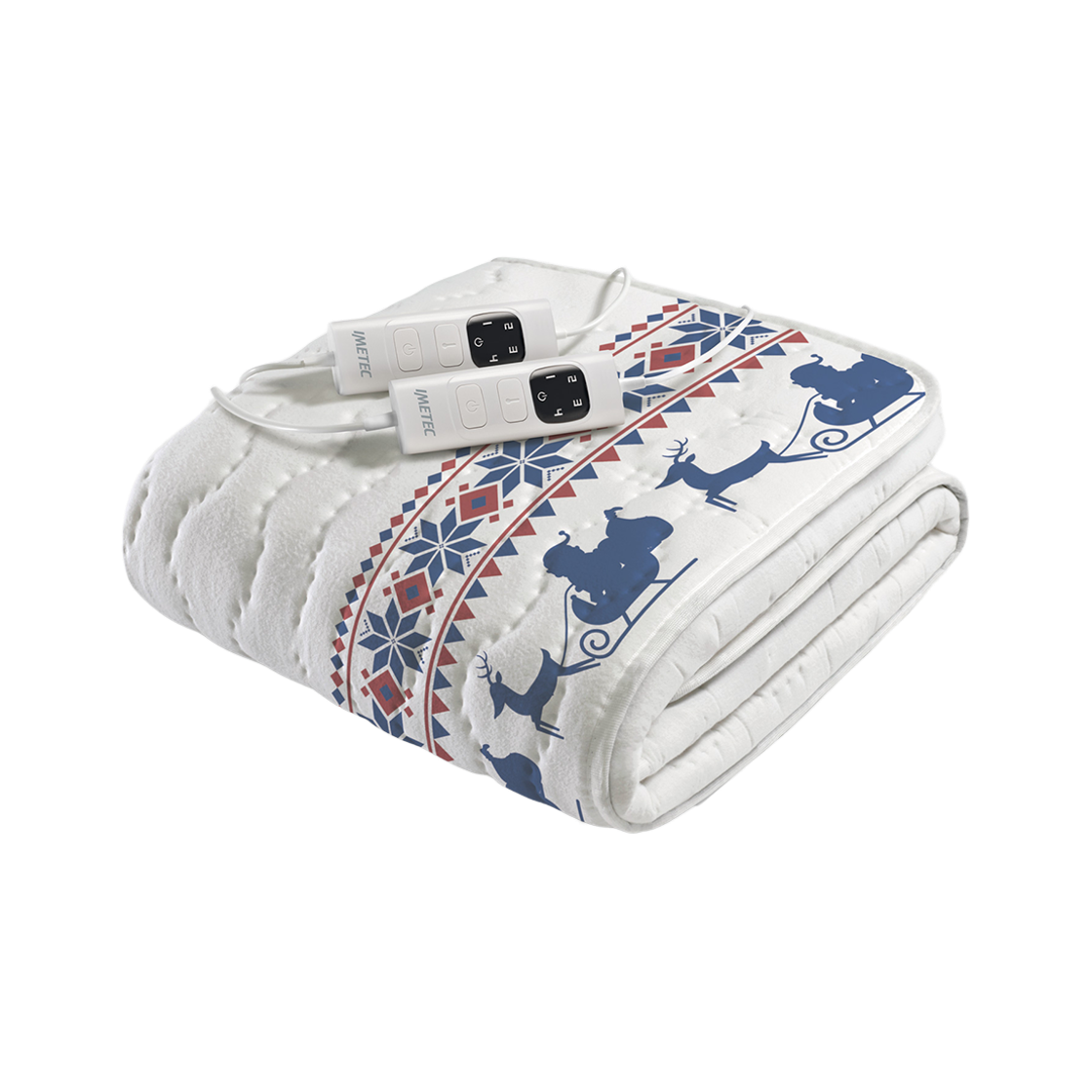 이메텍 프리미엄 순면 전기요 더블 IMO-909V (산타) 4T(IMETEC Premium Cotton Electric Blanket Double IMO-909V (Santa) 4T) - 2