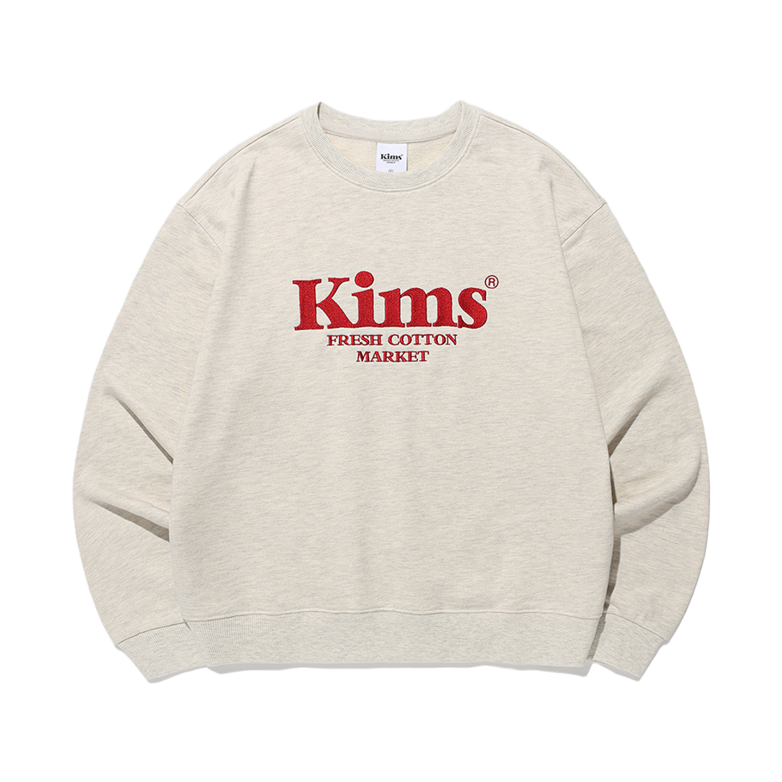 KIB6SFM440AOT Kims Fresh Cotton Market Kims Bam Logo Sweatshirt Oatmeal