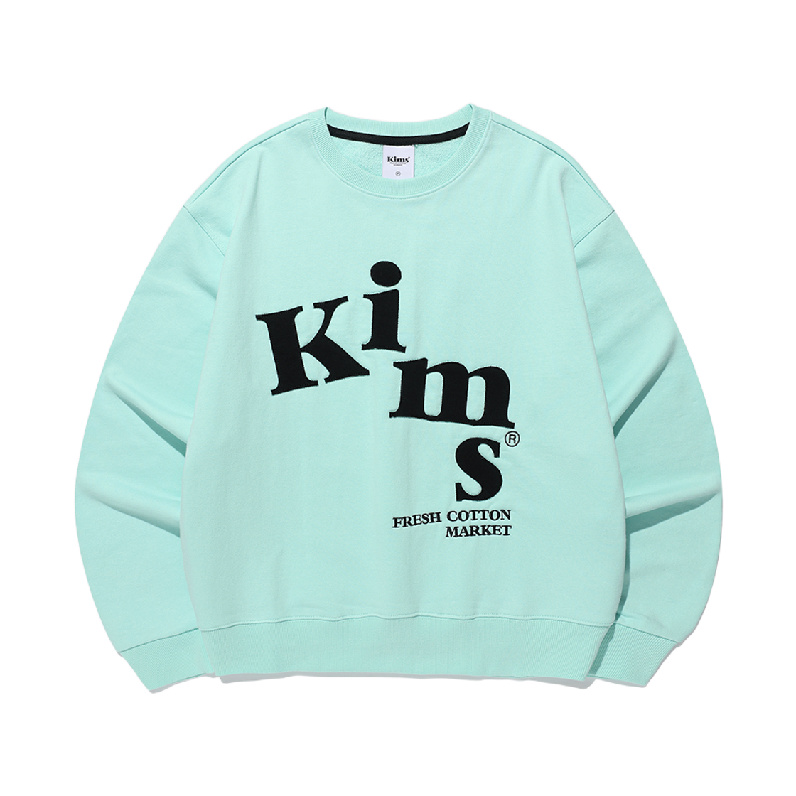 KIB6SFM449AMT Kims Fresh Cotton Market Messy Alpha App Sweatshirt Mint