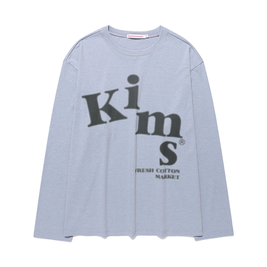 킴스프레시코튼마켓 메시 알파 로고 롱슬리브 티셔츠 블루(Kims Fresh Cotton Market (Unisex) Messy Alpha Logo LS Tee Blue) - 2
