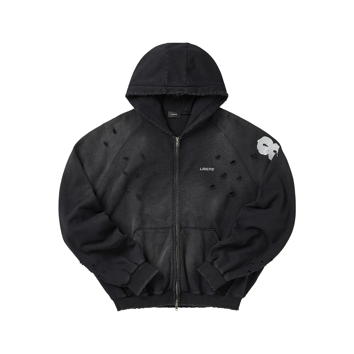 리베레 더블 에이트 스네이크 집 후디 / 블랙(LIBERE Double Eight Snake Zip Hoodie / Black) - 2