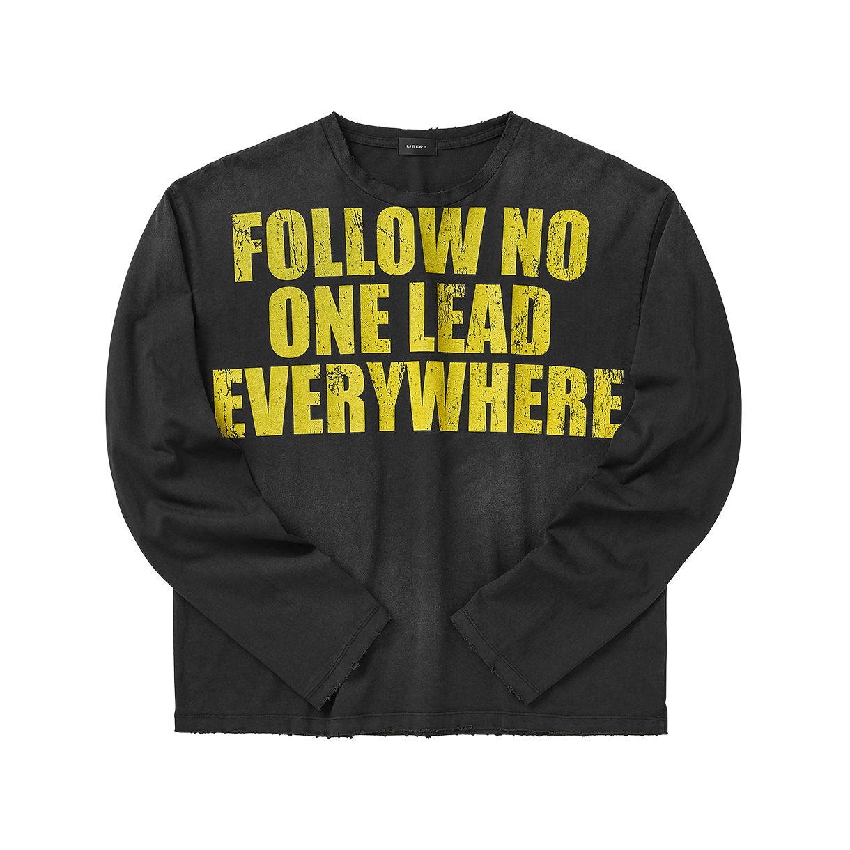 P0000BAY LIBERENo Follow Long Sleeve T-Shirt / Black