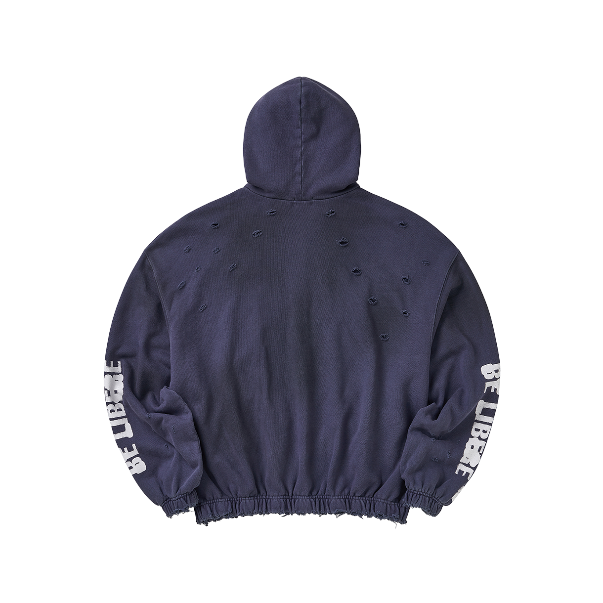 리베레 디스트레스드 집 후디 / 네이비(LIBERE 88 Distressed Zip Hoodie / Navy) - 2