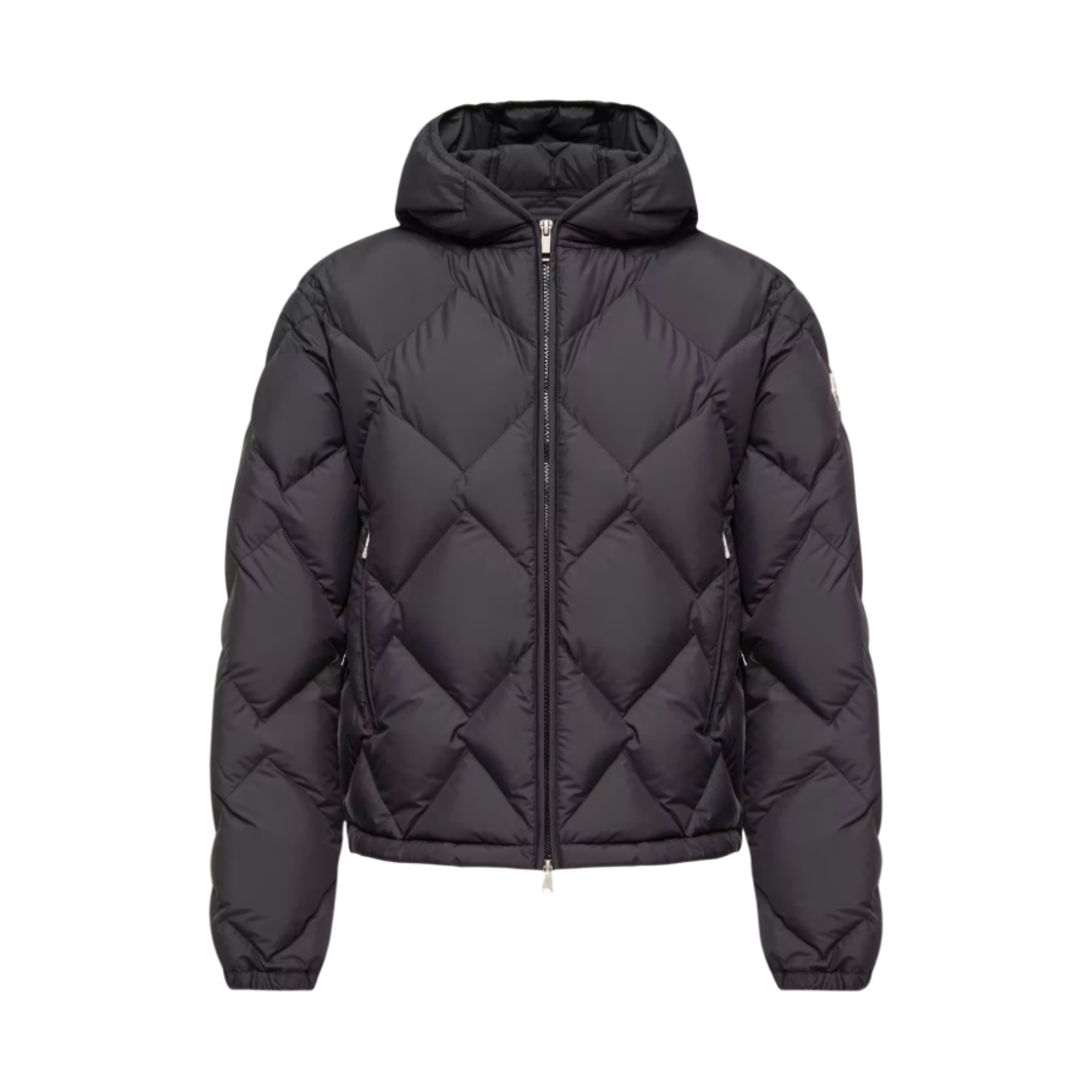 L2-093-1A00087-597YW-999 (W) Moncler Arvouinne Hooded Triangle Quilted Short Down Jacket Black - 26FW