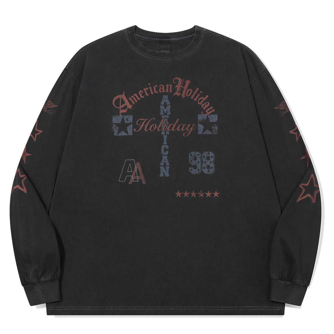 꼼파뇨 홀리데이 피그먼트 롱슬리브 스모크블랙(CPGN STUDIO Holiday Pigment Long Sleeve Smoke Black)